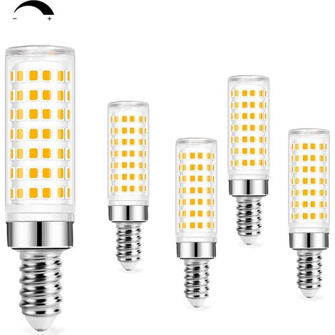 8W Dimmable Ampoule LED E14 Blanc Chaud 2700K 80W Halogène CRI80 Lot De 5 AC220-240V Dimmable 0-100%, Aucune Gêne pour Les yeux, Sans Scintillement, Efficace en énergie Facile à Installer 800LM (1/5)