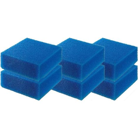 Lot de 6 filtres pour aquarium Compact/H/Bioflow 3.0, 88051 BioPlus fine M (Compact) - Éponges filtrantes fines (1/2)