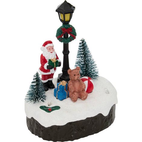 Villaggio di natale illuminato con albero di natale a forma di lampada multicolore a 3 led, alimentato a batterie, 3 modelli assortiti - Atmosphera créateur d'intérieur (1/5)