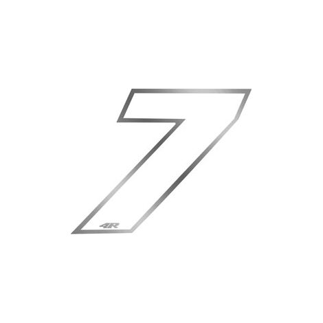 Numeri Gara Anodizzati 27 x 37 mm - Colore: BIANCO - Numeri: 7