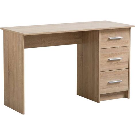 Scrivania Leo in Rovere con 3 Cassetti - 121x50x74,5 cm (1/5)