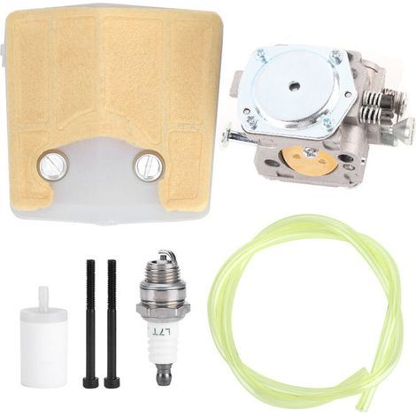 Kit carburatore, filtro aria e candela compatibile con le motoseghe Jonsered 625, 630 e 625. (1/4)