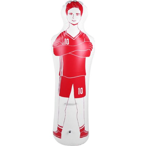 Mannequin d'entraînement de football gonflable 40x160cm, sac de frappe boxe PVC rouge, ballon soccer tumbler 0.35m
