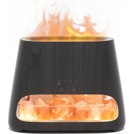 1 Diffuseur Huiles Essentielles, Lampe Sel Himalaya, Effet Flamme, 3 Luminosités, 150 ML, Aromathérapie