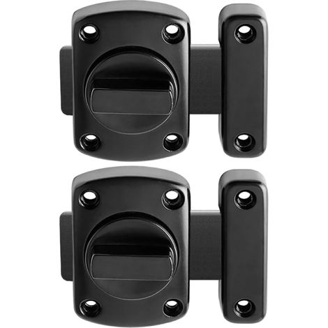 2 Pack antivol serrure de porte, Acier inoxydable brossé, Serrure d'armoire de sécurité, Serrure coulissante pour porte d'entrée (1/5)