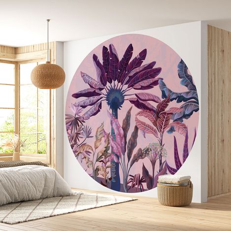 Papier peint rond / cercle - Forêt Tropicale - Diamètre 50 cm (1/4)