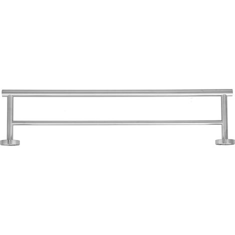 Porte-serviettes double mural en acier inoxydable 60 cm (23,6 po), charge maximale de 5 kg (11 lb), optimiser l'espace dans la salle de bain (1/5)