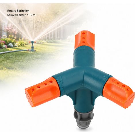 Irrigatore rotante Toivize - 10 cm - Plastica - Giardino/Prato - Diametro 4-10 m - Accessorio di irrigazione resistente per un'irrigazione precisa (1/4)