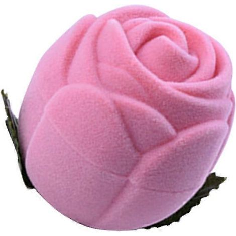 Boîte à bijoux en forme de rose, compatible avec 1 pièce, élégante, rose (1/5)