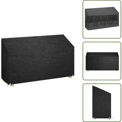 Protezione da sole - vidaXL Copri Panca da Giardino 12 Occhielli 210x70x70/88cm Polietilene - Protezione da pioggia