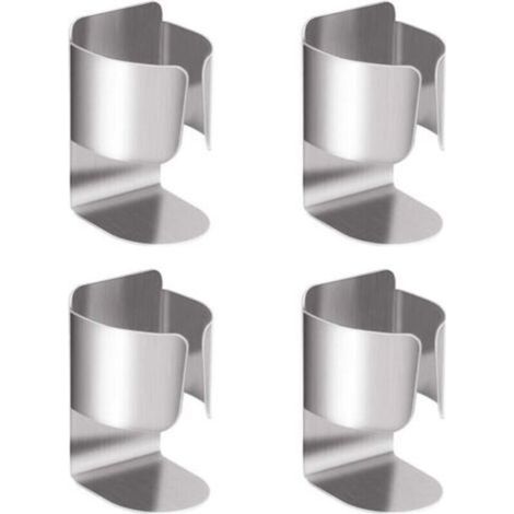 Set di 4 porta spazzolini elettrici e porta dentifricio autoadesivi in acciaio inox 304 - Crezuo