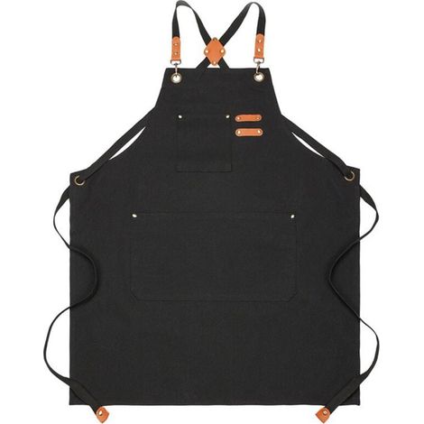 Tabliers Toile, Tabliers de Travail pour Hommes Femmes, Tabliers de Chef avec Sangle Réglable et 3 Poches, Cuisine Cuisson Artiste Peinture, (1/4)