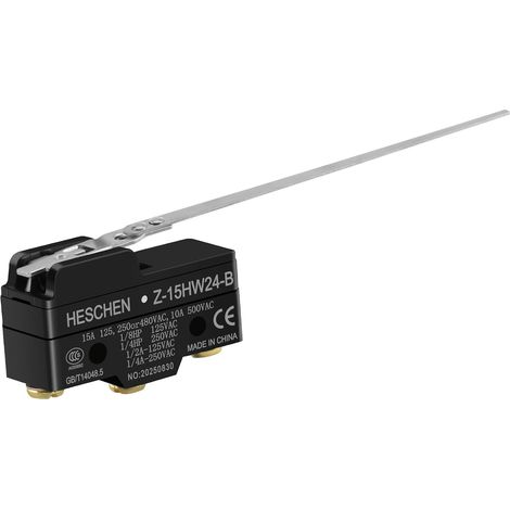 Z-15HW24-B Micro Switch, Low Force Hinge Lever 3, Screw Terminal 15A, Rated Current (1/5)