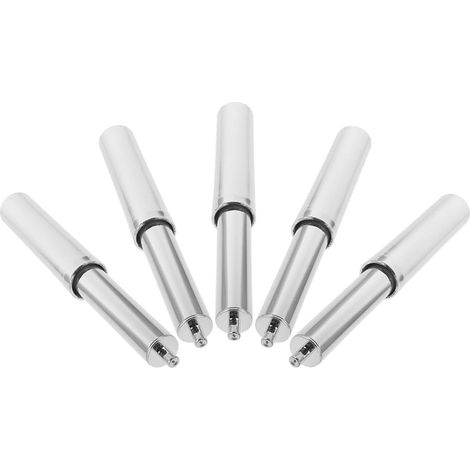Lot de 5 Tiges de Remplacement Universelles pour Porte-papier Wc en Plastique Argenté Finition Polie, Facile à Remplacer, Adapté la Cuisine et Salle de Bain (1/5)