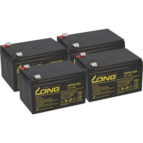 4x Kung Long WP12-12 12V 12Ah – 48V Akkuset für SXT 1000 XL (1/5)