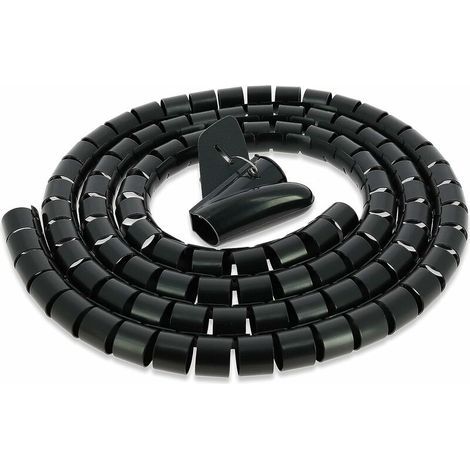 Gaine spirale pour câble électrique 22 mm x 10 m – Protection câbles en polyéthylène – Température -50 °C à 80 °C – Pour bureaux et espaces confinés (1/5)