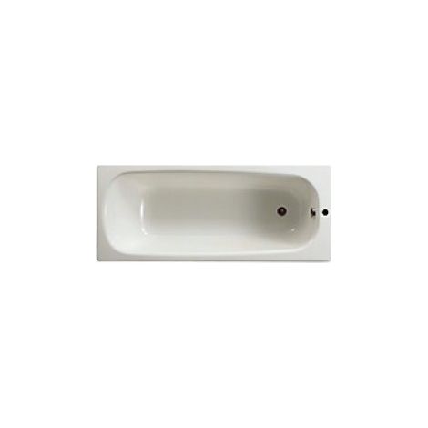 Roca – Baignoire d'angle 140x70 cm en acier émaillé 1.5 mm – Fond lisse ou anti-dérapant – Pieds en métal à visser
