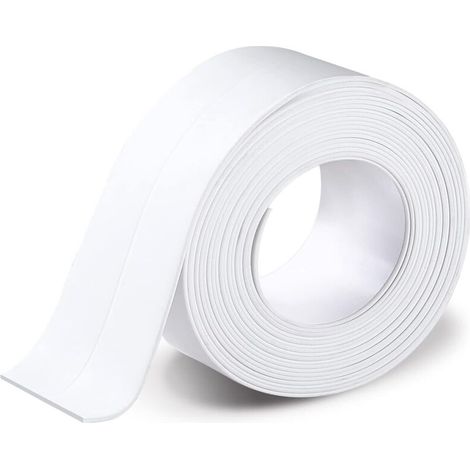Sealing strip for bathroom, kitchen, shower, accessories, white, size: 3.2 m x 3.8 cm