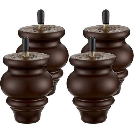 Sofabeine – 8,9 cm Möbelbeine, runde Sofabeine – Möbelbeine aus Holz, Ersatzteile für Sofas, Stuhlbeine aus Holz, für Möbel- oder DIY-Projekte (1/5)