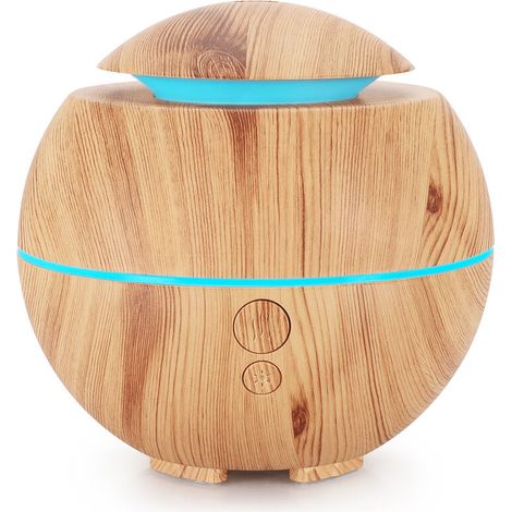 180-ml-Aroma-Diffusor, Ultraschall-Diffusor, BPA-frei, mit farbwechselndem LED-Licht – Holz
