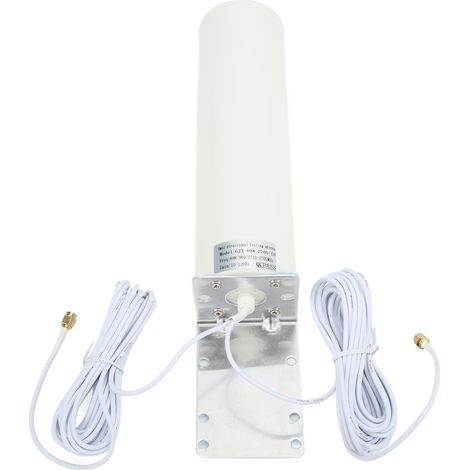 Amplificateur de Signal 4G/3G Antenne Externe 12dBi Omni avec Connecteurs SMA Mâles Doubles