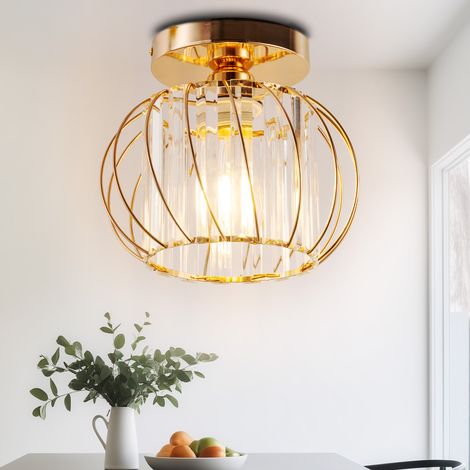 Ceiling Light Modern Geometric Slanted Stripe Brushed Copper 9.5 inch Wide E27 (1/5)