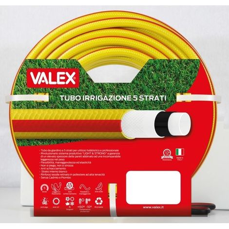 Tubo irrigazione acqua da giardino Professonale 5 strati 25 metri Valex