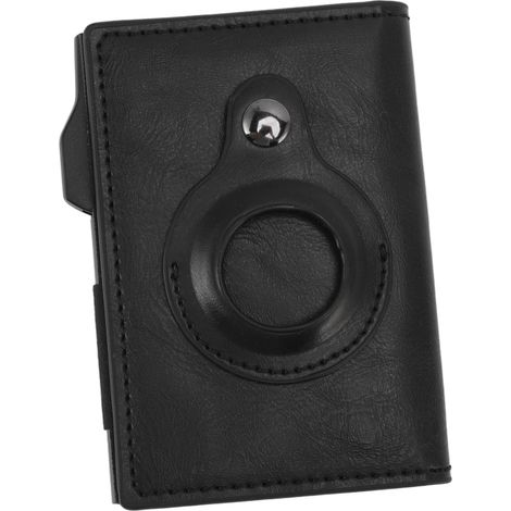 Porte-cartes RFID avec traçage, étui pour cartes de crédit, portefeuille de poche noir unisexe pour voyage (1/5)