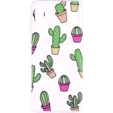 Coque arrière souple pour Samsung Galaxy A70 - Motif cactus - Transparente - Étui de protection (1/5)