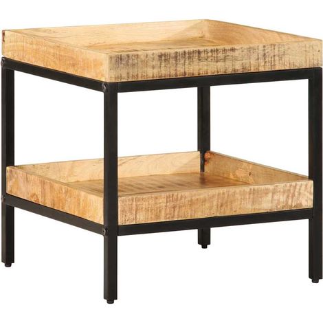 Maison Exclusive - Beistelltisch mit Regal Braun 45 x 45 x 45 cm