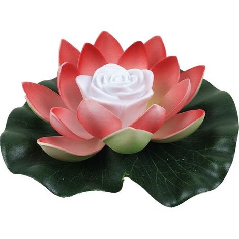 Lumière de Lotus, décoration de Bassin Flottant Solaire Fleur de Lotus LED changeant de Couleur de Fleurs Nuit Lampe de lumière pour Pool Party Garden House--rouge