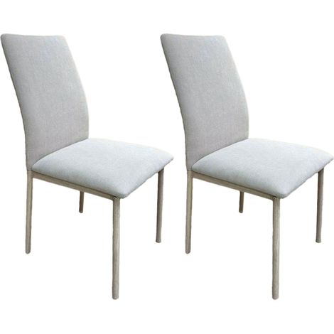 Lot De 2 Chaises - Home Deco Factory - Emilia - Confortables - Beiges