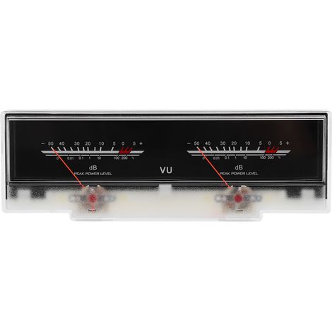 Indicateur de Niveau Audio à Double Aiguille avec Rétroéclairage LED - VU-mètre dB pour Table de Mixage (1/5)