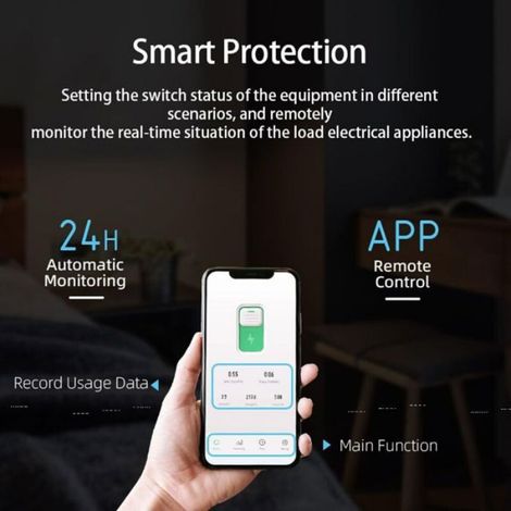 1 Commutateur WIFI 20A,Tension 90-240V,Câblage 10mm,Compatible Alexa Google,Maison Bureau (1/4)