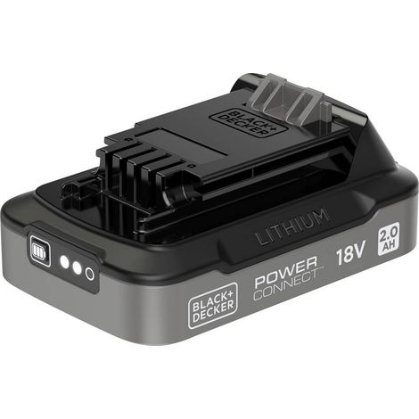 BLACK+DECKER Accessoires - Batterie 18V Li-Ion 2,0 Ah BDL2018S-XJ