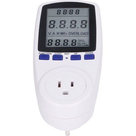 Compteur électrique prise standard américaine 120V avec batterie intégrée, pack incluant GS15583-02, mesure de consommation domestique. (1/5)