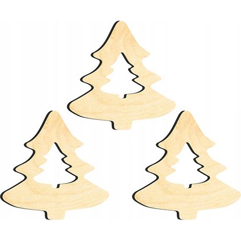 Weihnachtsbaumschmuck aus Holz Z26 3-tlg. (1/3)