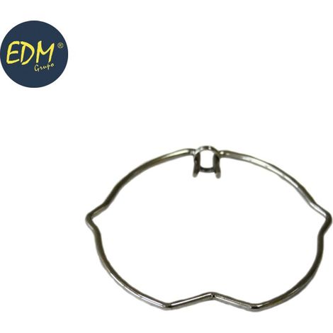 Supporto per lampada dicroica con anello metallico termoretraibile