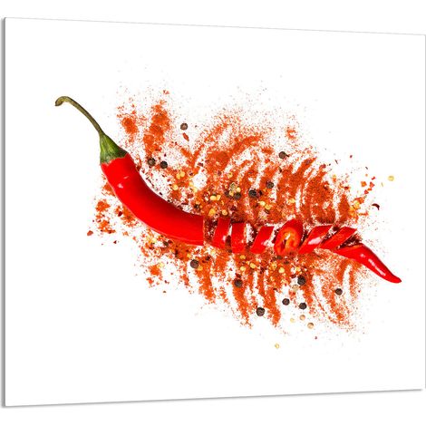 Panneau de verre POUR la cuisine 65x60 Piment (1/5)