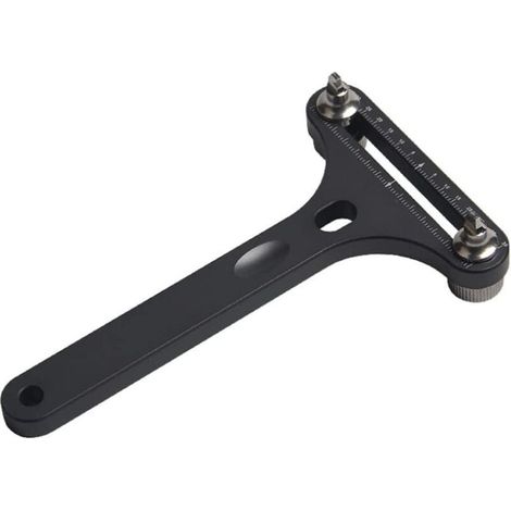 royaluxe - Ouvre-boîtier, outil de réparation de montre en forme de T réglable, montre noire à deux broches avec échelle, ouvre-boîte, outil de remplacement de la batterie de la montre (1/5)