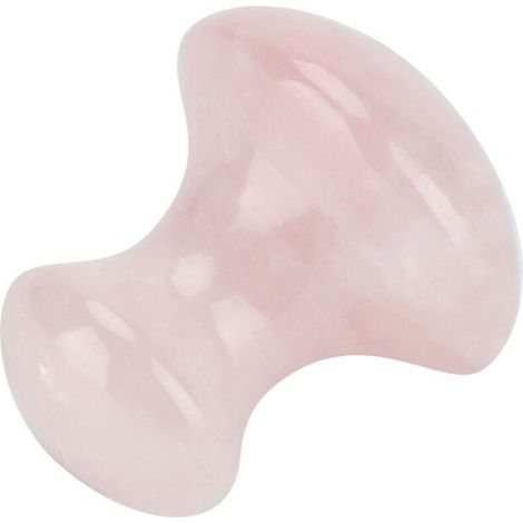 Pierre de Massage en Quartz Rose Naturel en Forme de Champignon pour Visage et Contour des Yeux (1/5)