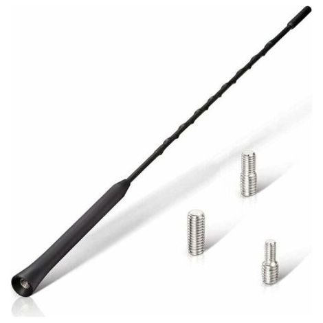 QORVA-Antenne Voiture FM Dab Antenne Autoradio Antenne Voiture de Toit 40cm Remplacement Universelle Antenne Auto avec Fonction de Réception FM/Dab Puissante Noir -, (1/5)