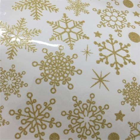 Abnehmbarer Aufkleber „Goldene Schneeflocke“ für die Dekoration von Zuhause und Büro (1/4)