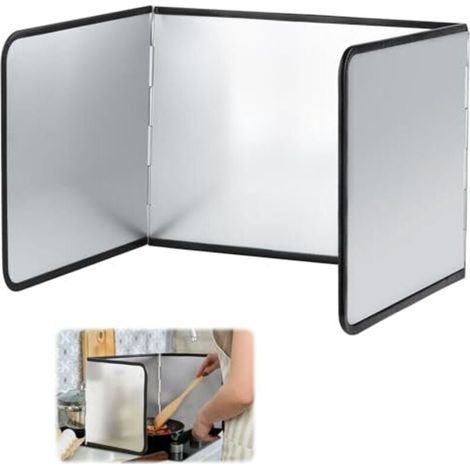 Spritzschutz für die Küche, Herdplatten-Displayschutz, faltbarer Spritzschutz für die Küche, Spritzschutz für Spüle, Kochen, Braten (39 x 29 x 30 cm) (1/4)