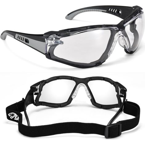 lunettes de sécurité de travail transparentes anti-buée, Anti-rayures, UV 400, résistantes aux chocs. CE EN166 lunettes de protection - pour DIY, chimie de laboratoire, lunettes de sport (1/5)