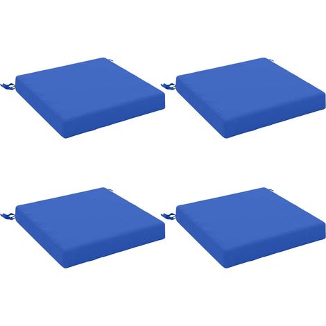 Coussins de siège SOEST 4 pc 100 % polyester Bleu royal vidaXL (1/5)