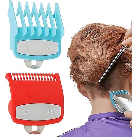 Set of 2 Clipper Combs Guide Clipper Hair Trimmer Limit Comb for Hair Clog Protection Cover for Clippers (1/5)