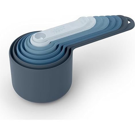 Joseph Joseph Nest Measure, modello 98999, set de misurini e misurini, uso in cucina, salvaspazio de, misure metriche e imperiali, design impilabile, colore blu (1/5)