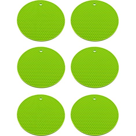 Dessous de verre épais pour boissons et café, table en bois, motif ondulé, résistant aux taches, non absorbant, vert nordique