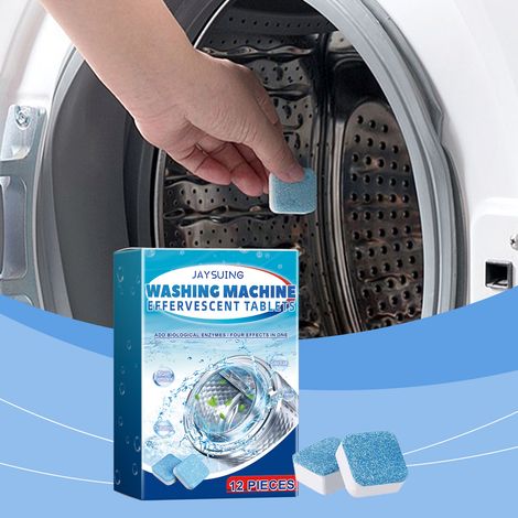 Washing Machine Cleaner, Household Automatic Washing Machine Cleaner, Drum Cleaning and Descaling Effervescent Tablets -- 12 pieces (1/5)